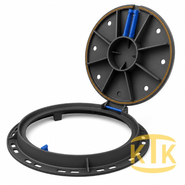 Döküm Yuvarlak Rögar Kapağı Takımı Ø600 mm D400 (DKT-600-D3) - Döküm Rögar Kapakları