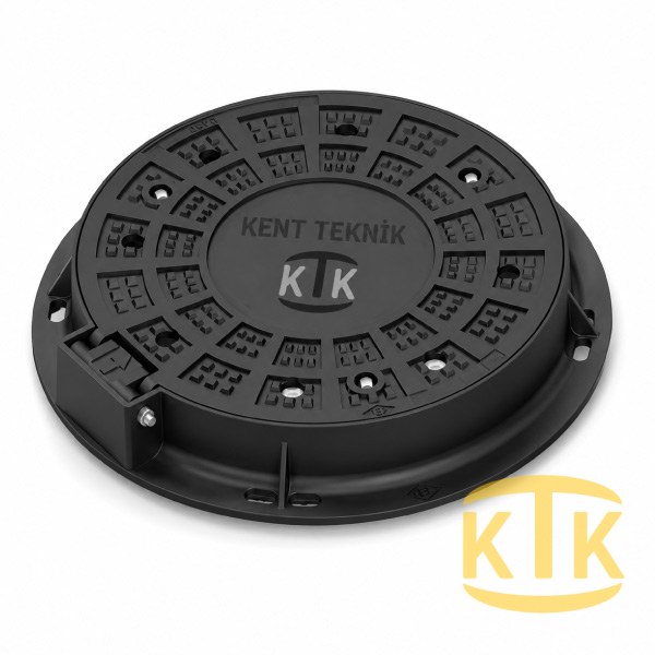 Döküm Yuvarlak Rögar Kapağı Takımı Ø600 mm D400 (DKT-600-D) - Döküm Rögar Kapakları