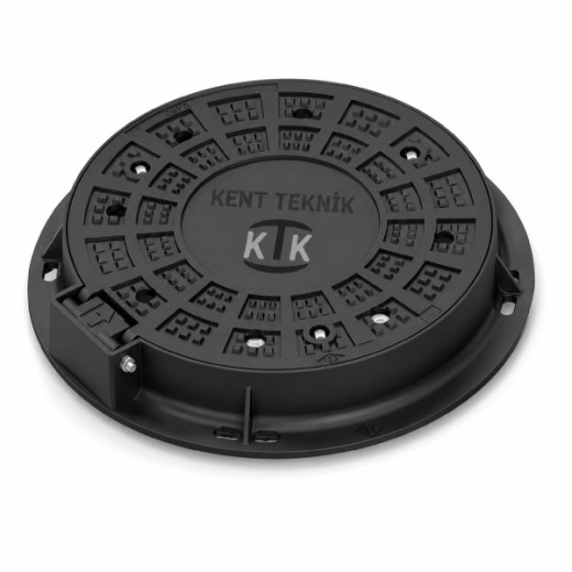 Döküm Yuvarlak Rögar Kapağı Takımı Ø600 mm B125 (DKT-600-B) - Döküm Rögar Kapakları