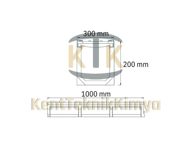 Polimer Drenaj Kanalı 300x1000x200 mm
