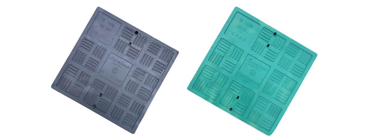 Kompozit Kare Rögar Kapağı Takımı 670x670 mm B125 - Kompozit Kare Rögar Kapakları