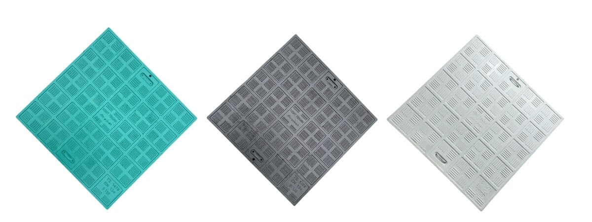 Kompozit Kare Rögar Kapağı Takımı 1000x1000 mm E600 - Kompozit Kare Rögar Kapakları