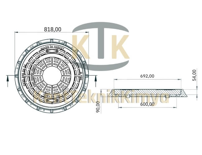 Kompozit Rögar Menhol Kapağı Takımı ø 600 mm Kalın Seri II C250