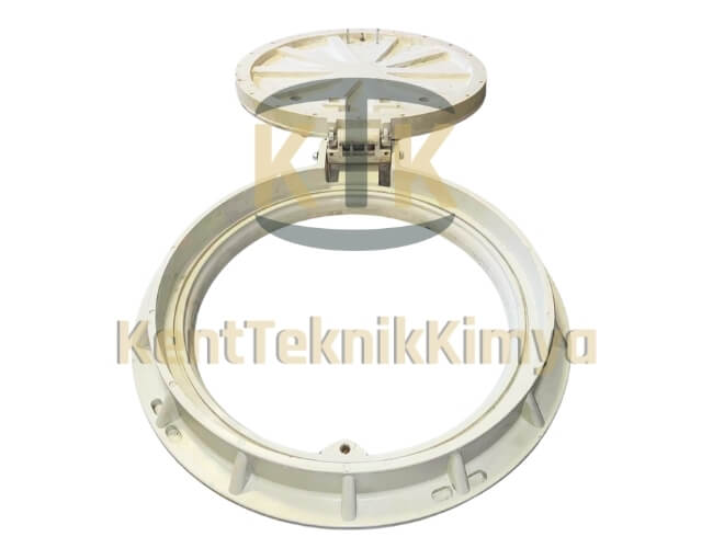 Kompozit Rögar Menhol Kapağı Takımı ø 600 mm Menteşeli D400
