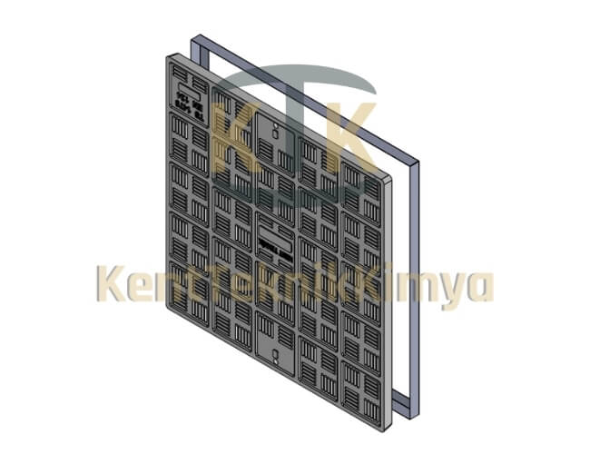 Kompozit Kare Rögar Kapağı Takımı 800x800 mm