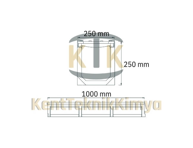Polimer Drenaj Kanalı 250x1000x250 mm